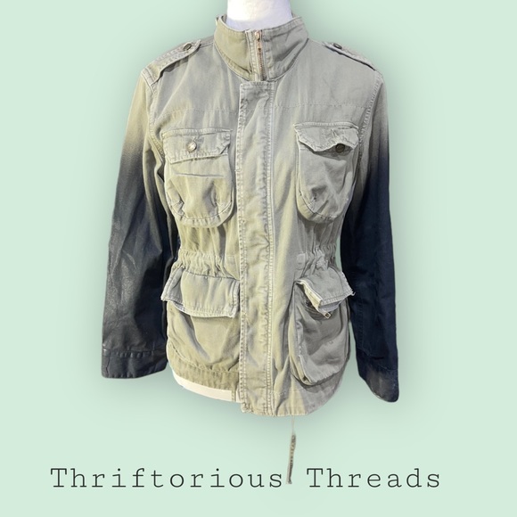 Current/Elliott The Lone Soldier Jacket w/ Ombre Coated Sleeves - Picture 5 of 14